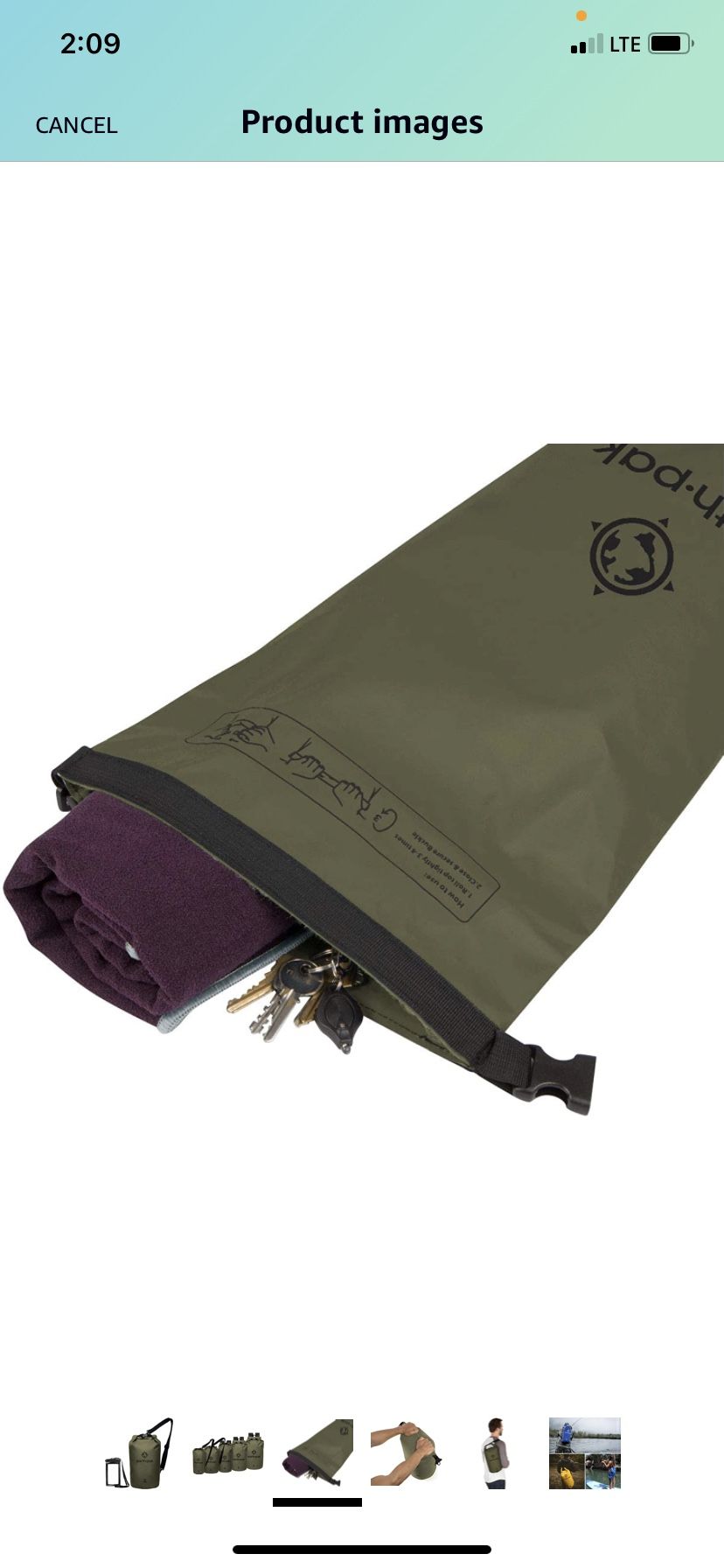 Earth Pak -Waterproof Dry Bag - Roll Top Dry Compression Sack Keeps Gear Dry for Kayaking, Beach, Rafting, Boating, Hiking, Camping and Fishing with W