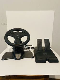 Nintendo 64 N64 V3FX Racing Wheel  InterAct Adjustable Steering Wheel And Pedals Works Like New  Thumbnail