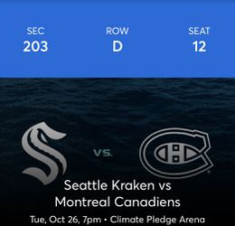 Seattle Kraken vs. Montreal Canadians Thumbnail