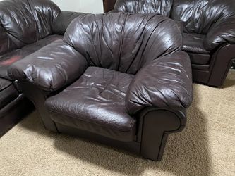 Leather Couch, Loveseat, Chair Furniture Thumbnail