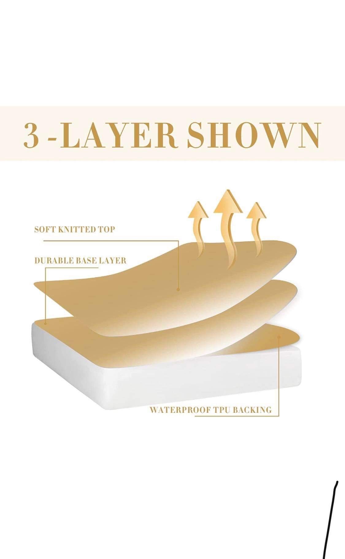 Twin Size 100% Waterproof Mattress Pad, 3D Air Breathable Smooth Mattress Cover