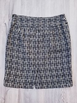 Ann Taylor Tweed Pencil Skirt Size 4 Satin Lined  Thumbnail