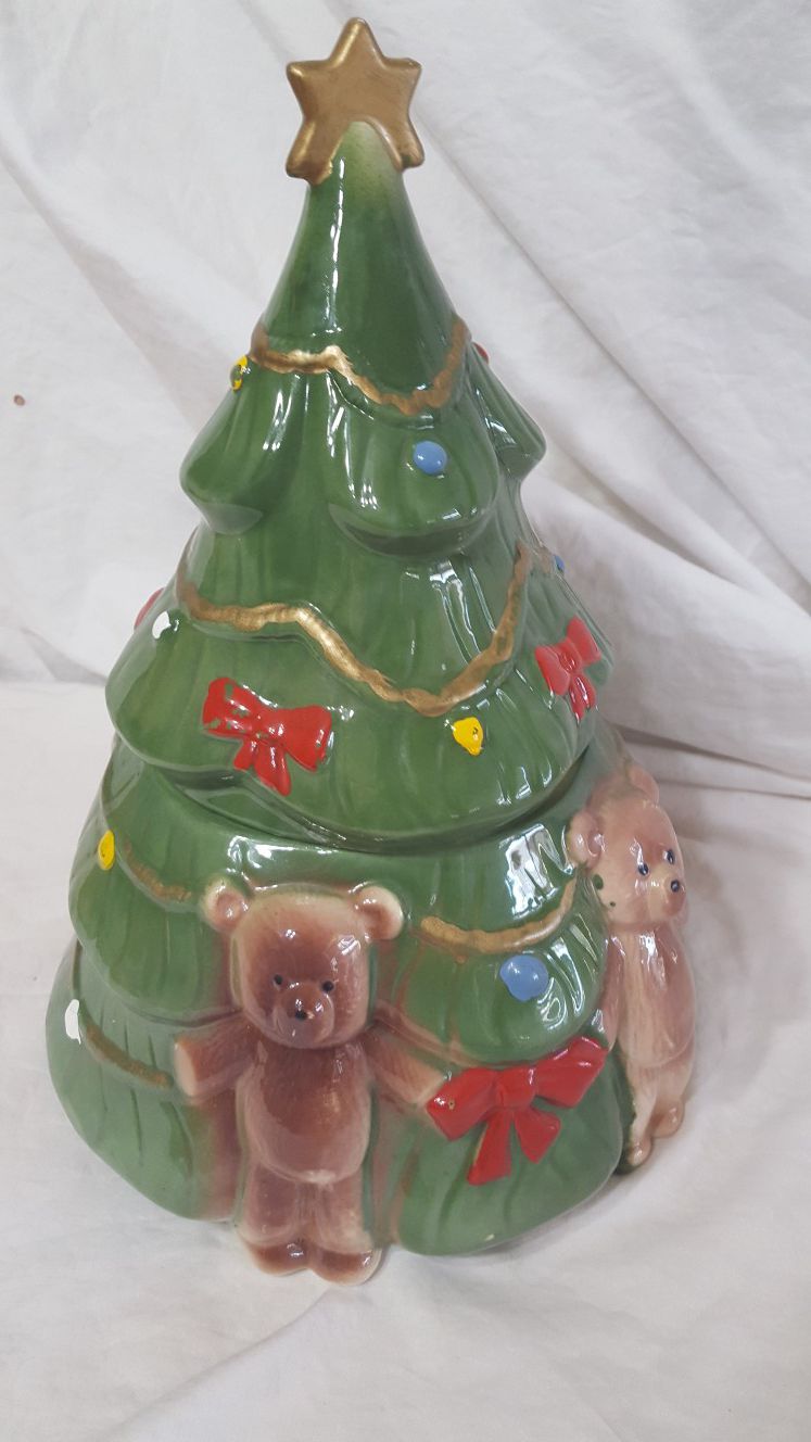 Ceramic Christmas Cookie Jar
