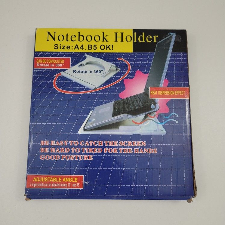Notebook Holder Size A4. B5 Rotate 360 Adjustable Angle New!