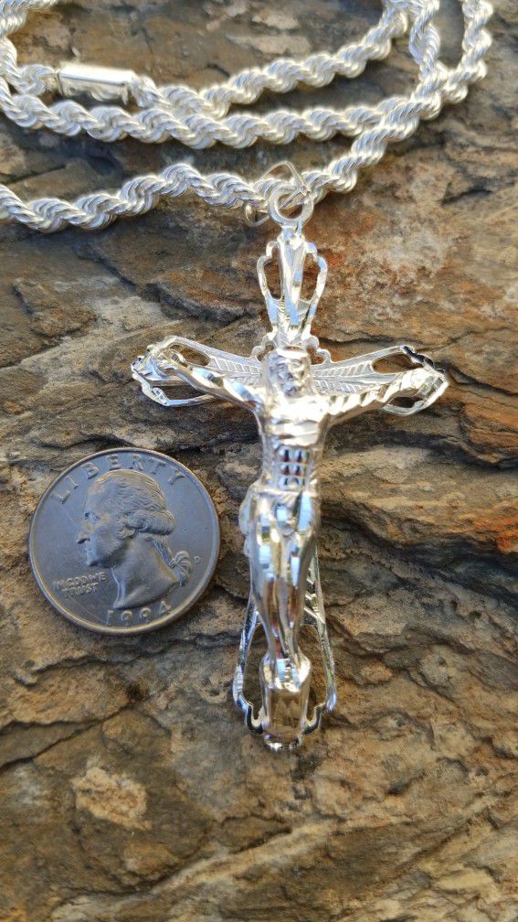 Torsal Y Cristo Plata 925MX / Silver Chain And Christ