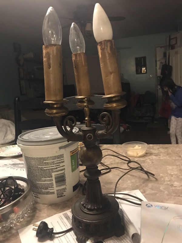 Antique candelabra lamp