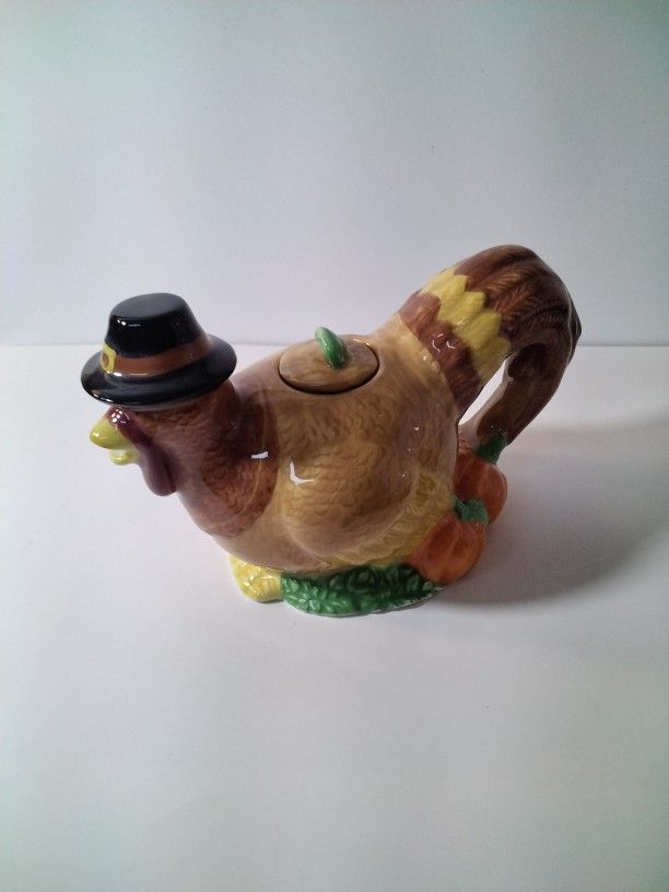 A Very Cute Turkey Tea Pot .