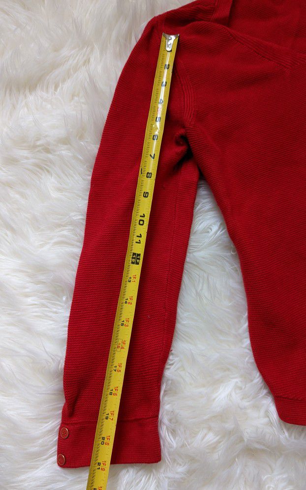 Talbots Women's V Neck Long Sleeve Sweater Cardigan Size L. 40% Rayon. -JW