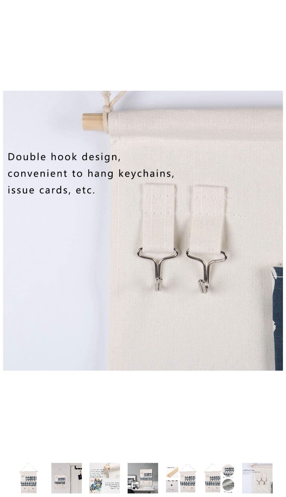 Wall Hanging Organizer,Over Door/Wall Mount Hanging Storage Shelves with 7 Pockets,Waterproof Sundry Hanging Bag for Room Bathroom Bedroom Restaurant(