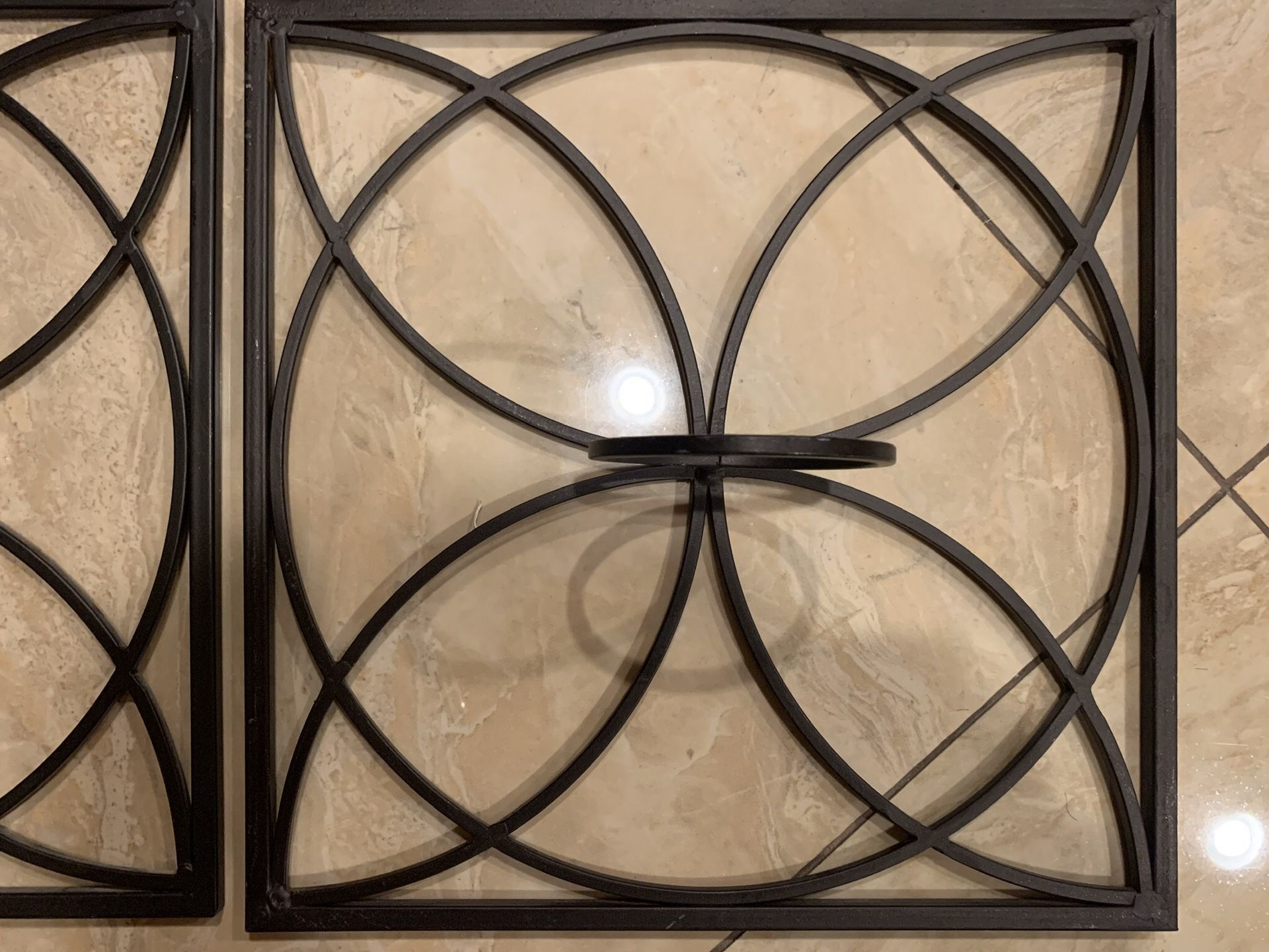(4) Wall Mount Candles Holders & (1) Table Candle Holder