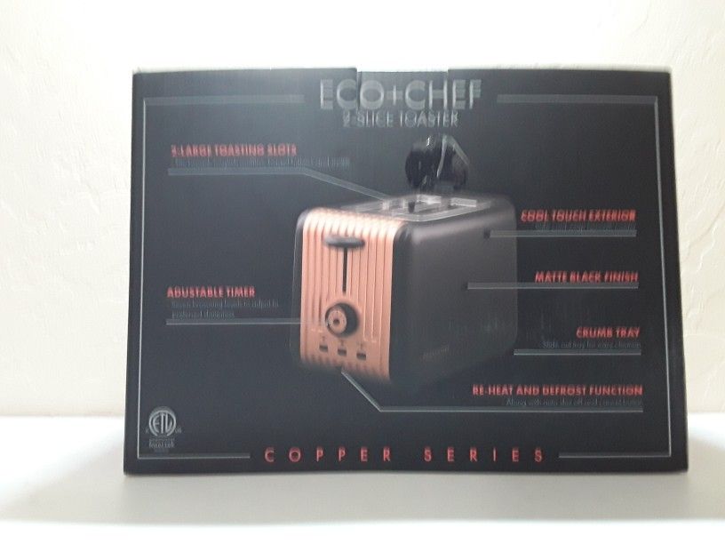 ECO+CHEF COPPER SERIES COPPER 2-SLICE TOASTER Model EC-CET