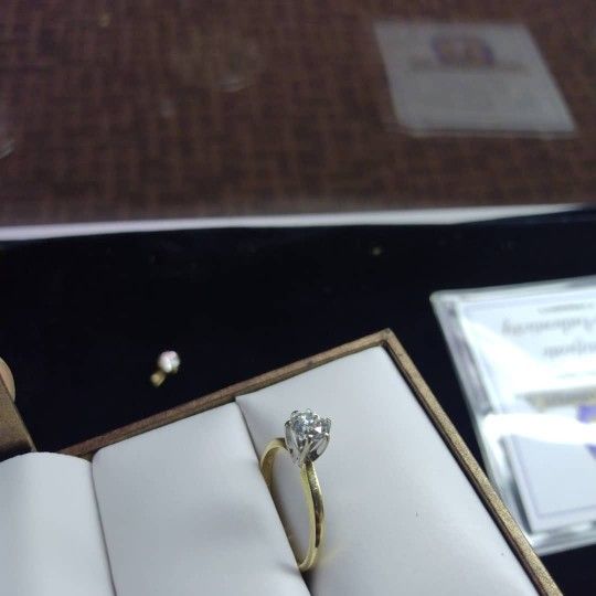 Solitaire Diamond Promise Or Engagement Ring