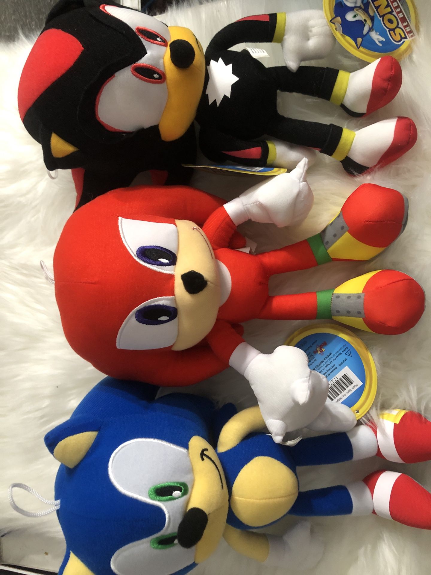 BRAND NEW Officially Licensed Sonic The Hedgehog Shadow And Knuckles Plush