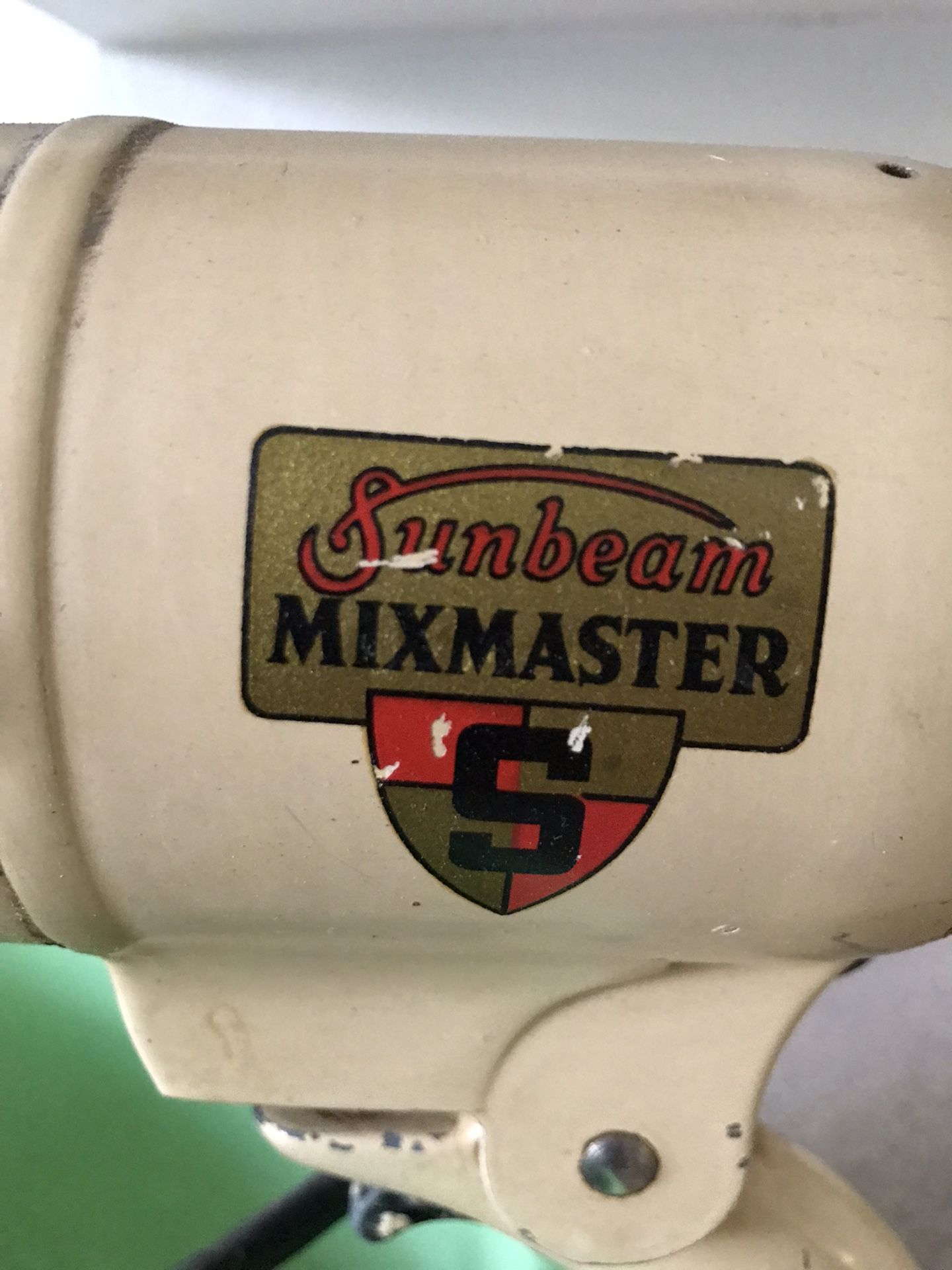 Sunbeam MixMaster Jadeite Antique Power Mixer 