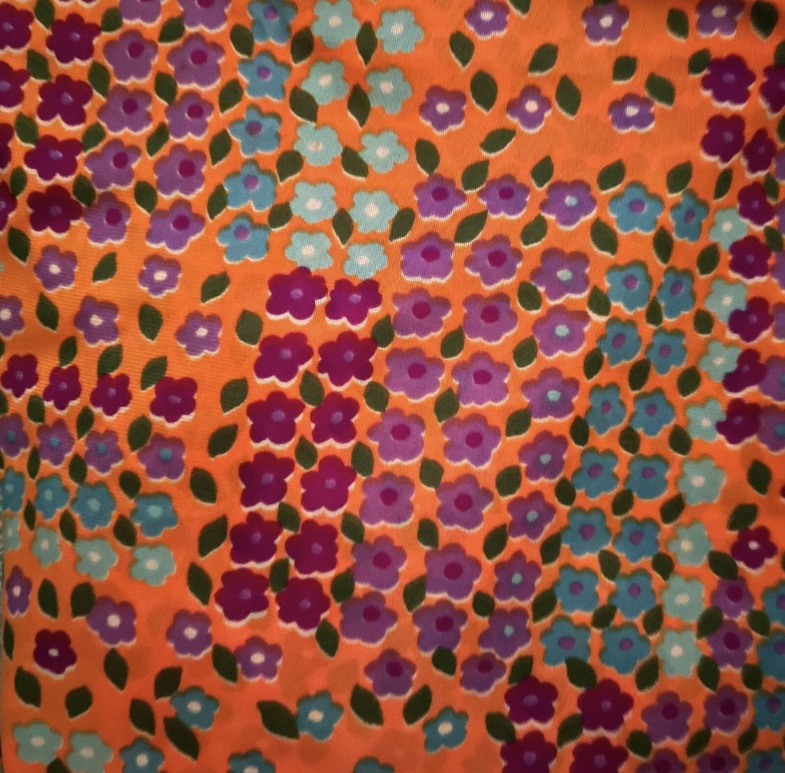 Vintage Colorful Geometric Mid Mod Retro Flower Power Printed Fabric - 108” x 48”
