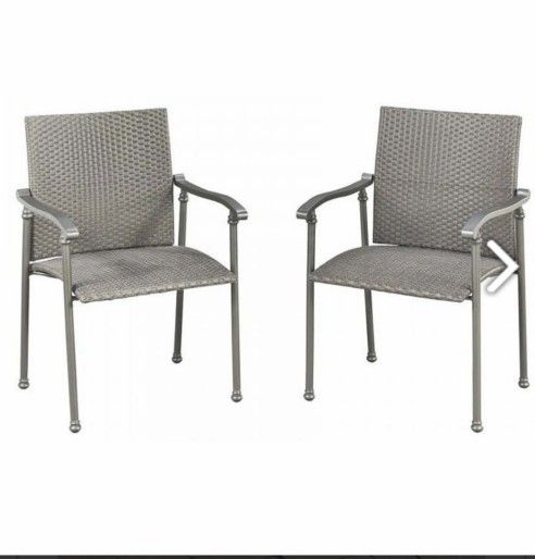 Brand New Pair Of Metal/Mesh Patio Chairs