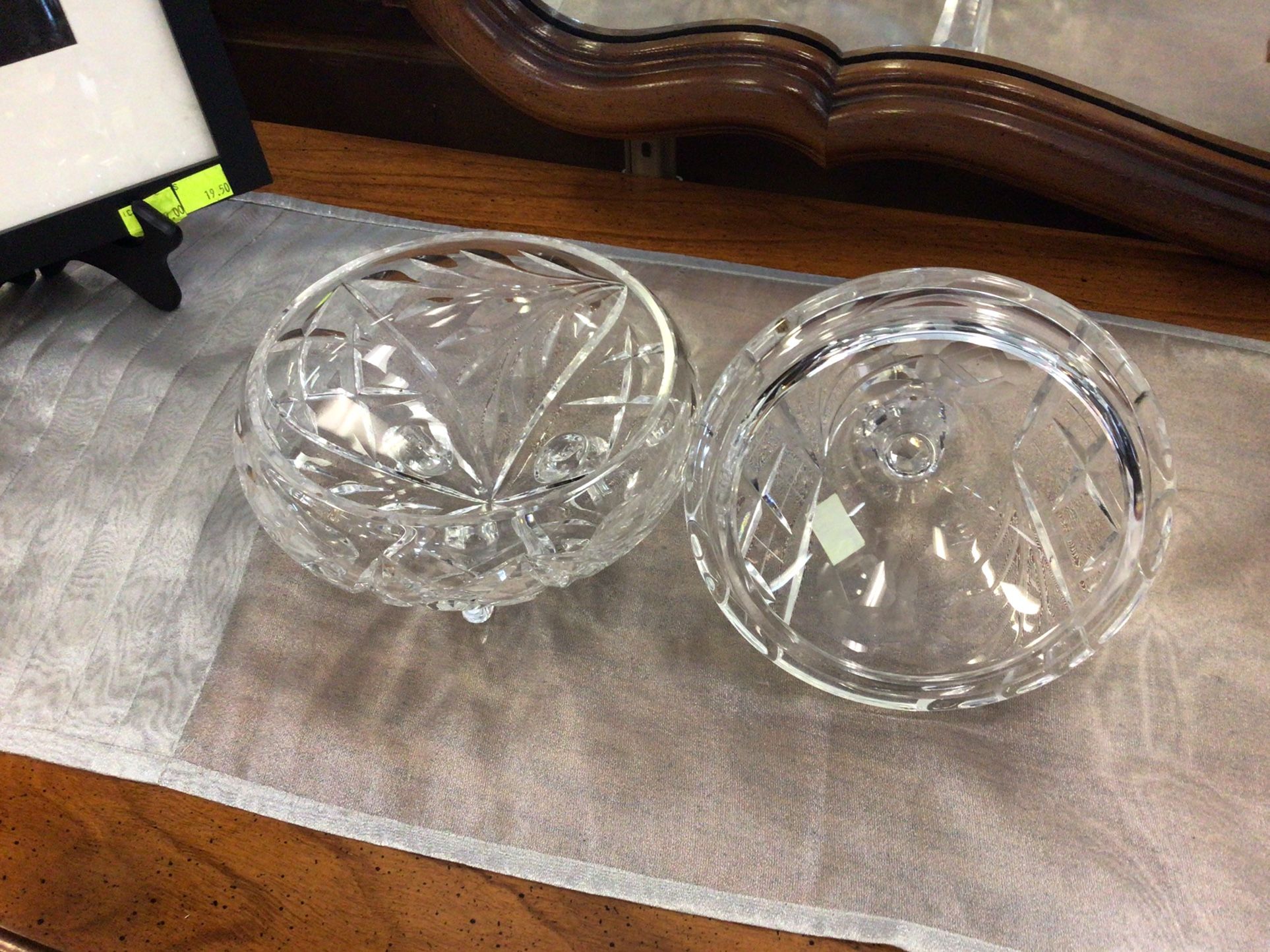 Crystal Candy Dish W/ Lid