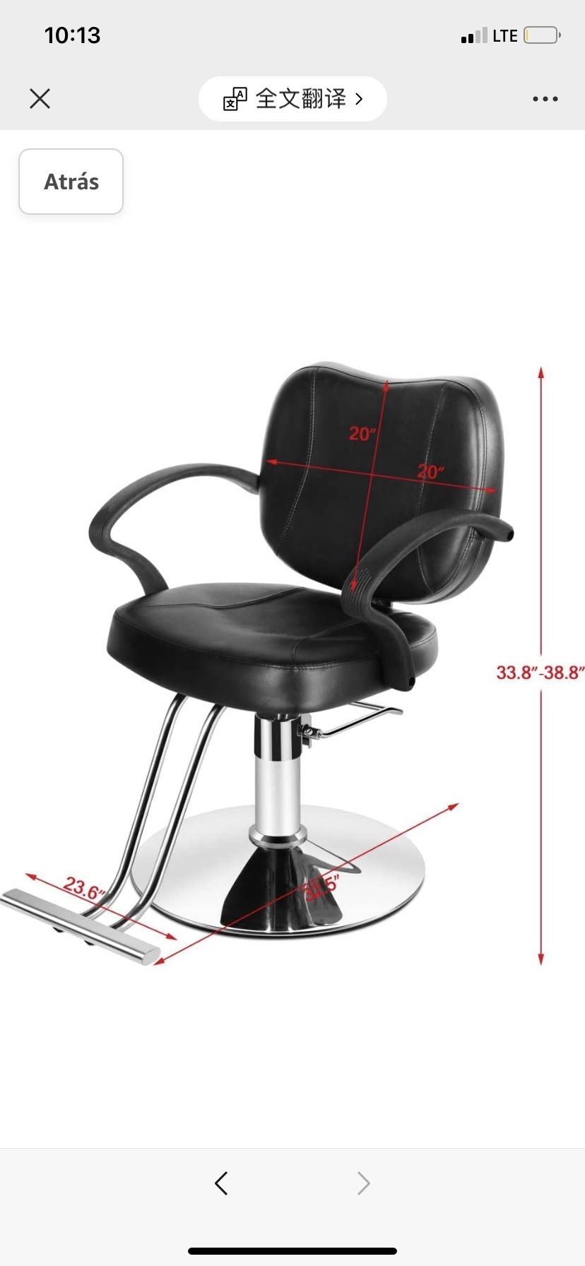 Hairdresser's hand-held hairdressing chair