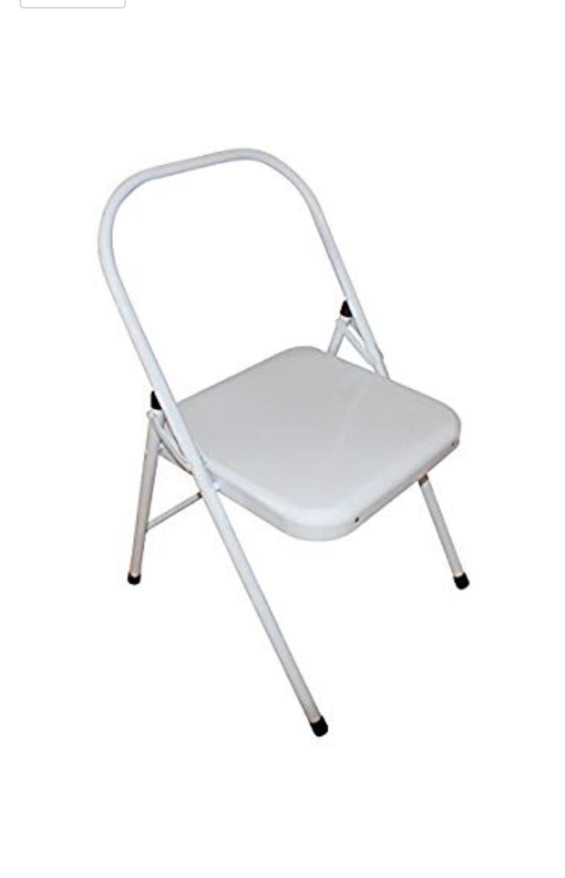 Ananda White Backless Yoga Chair, Backbender-Ready, Extended Base Flexibility and Strength Training Tool