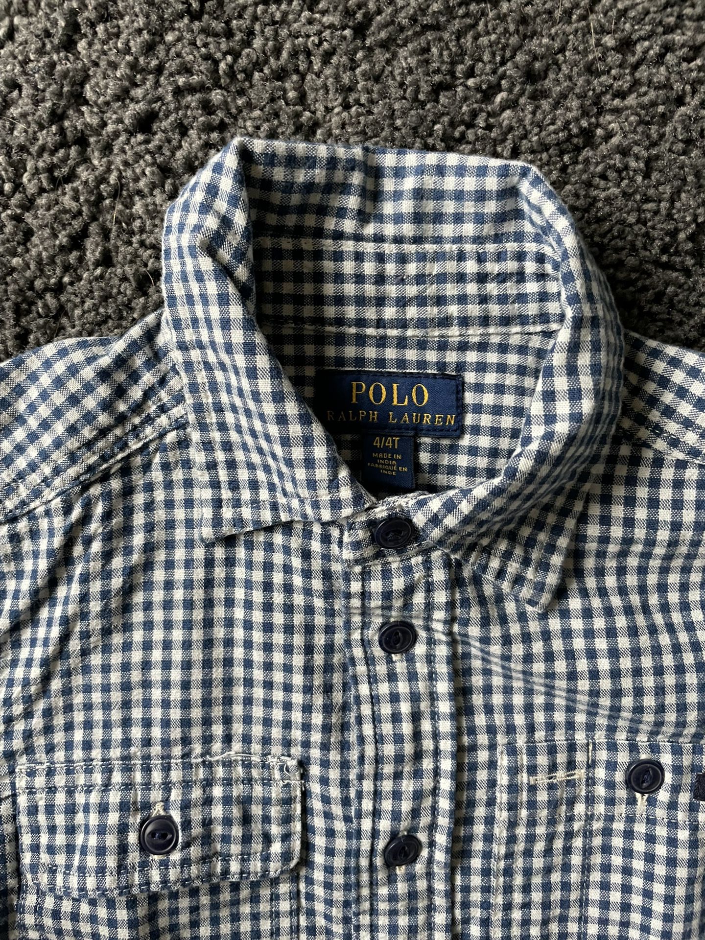 Boys Long Sleeve Button Down Shirt, Size 4 From Polo Ralph Lauren 