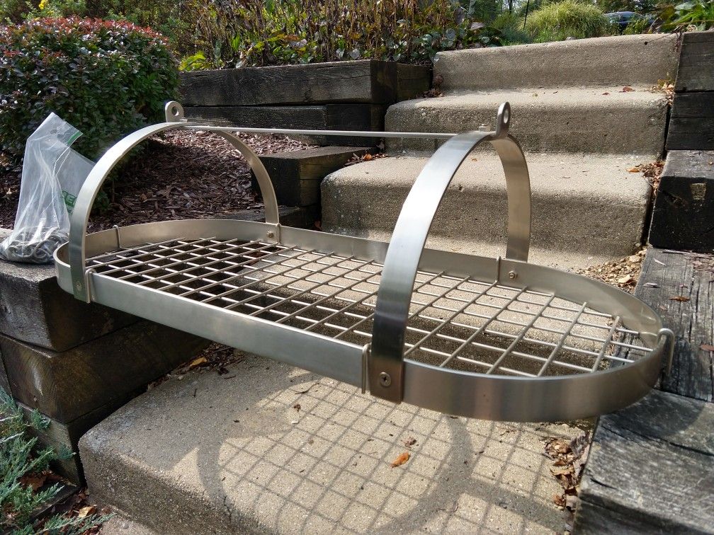 Stainless Steel Hanging Pot and Pan Holder Rack