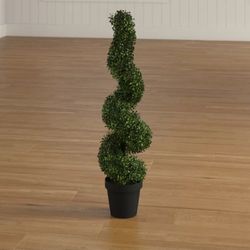 36" Artificial Boxwood Topiary Plant  In Pot Thumbnail