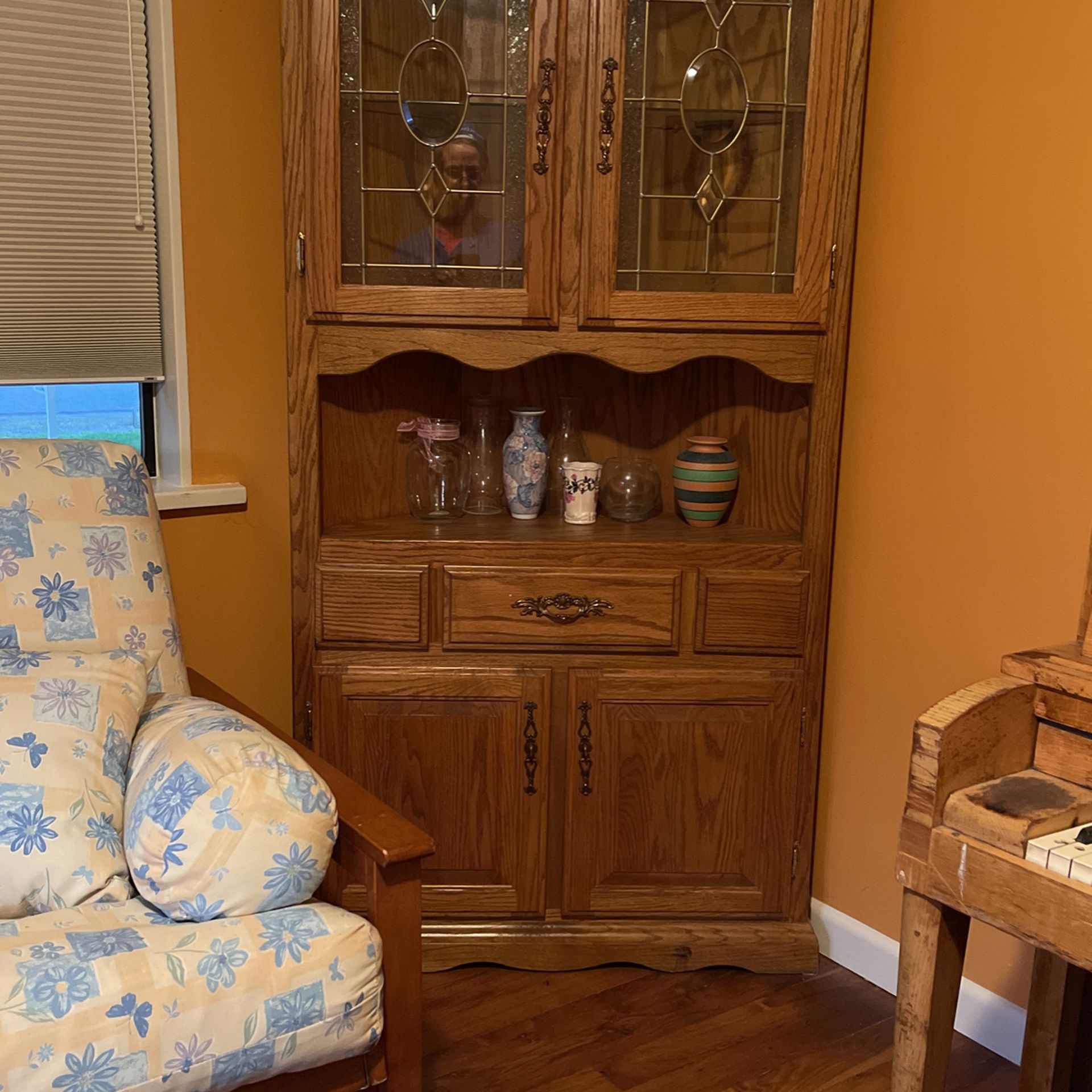 Oak Corner Cabinet