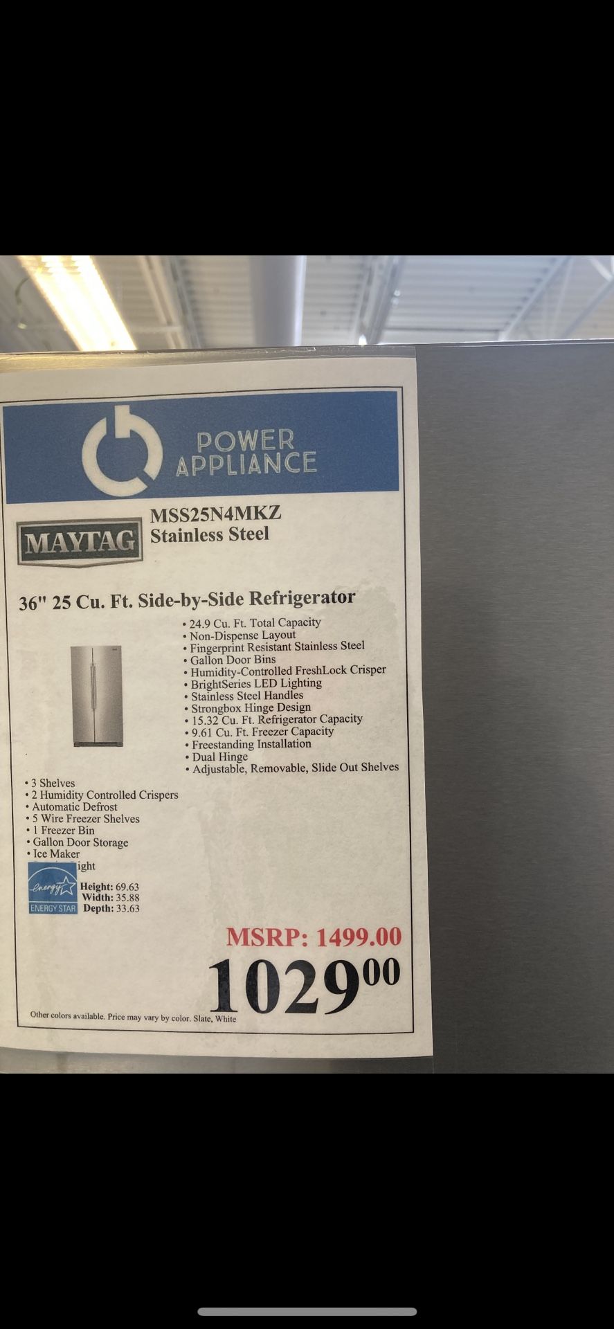 Maytag Refrigerator (new)