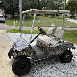 1999 Club Car Lifted Golf Car Needs everything except for Electric Motor Thumbnail