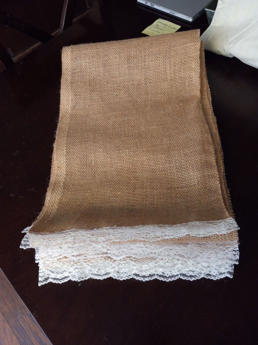 10 New Burlap Table Runners Party Wedding