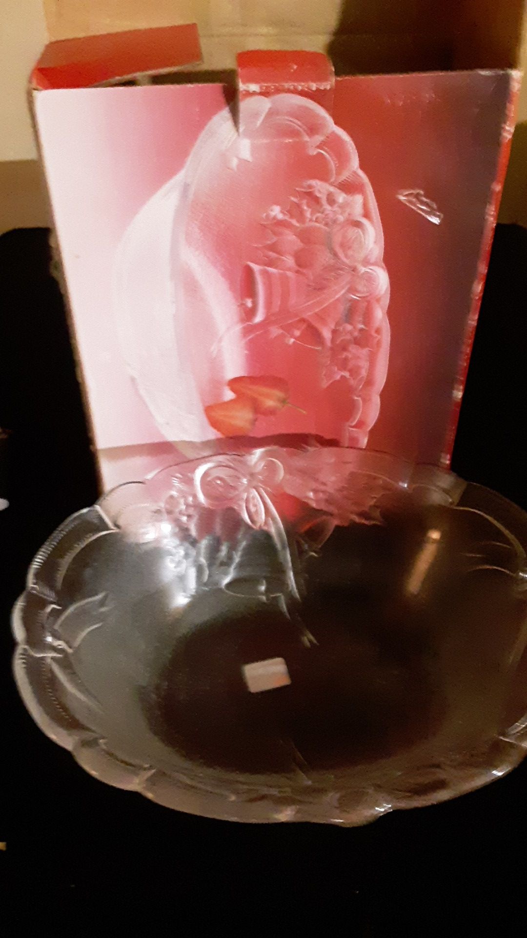 Crystal platters and bowls