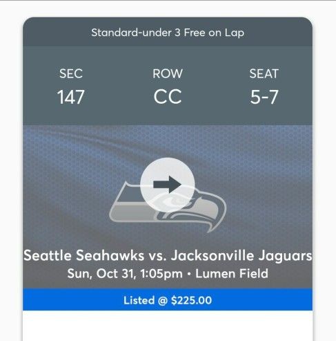 Seahawks Tickets - Section 147