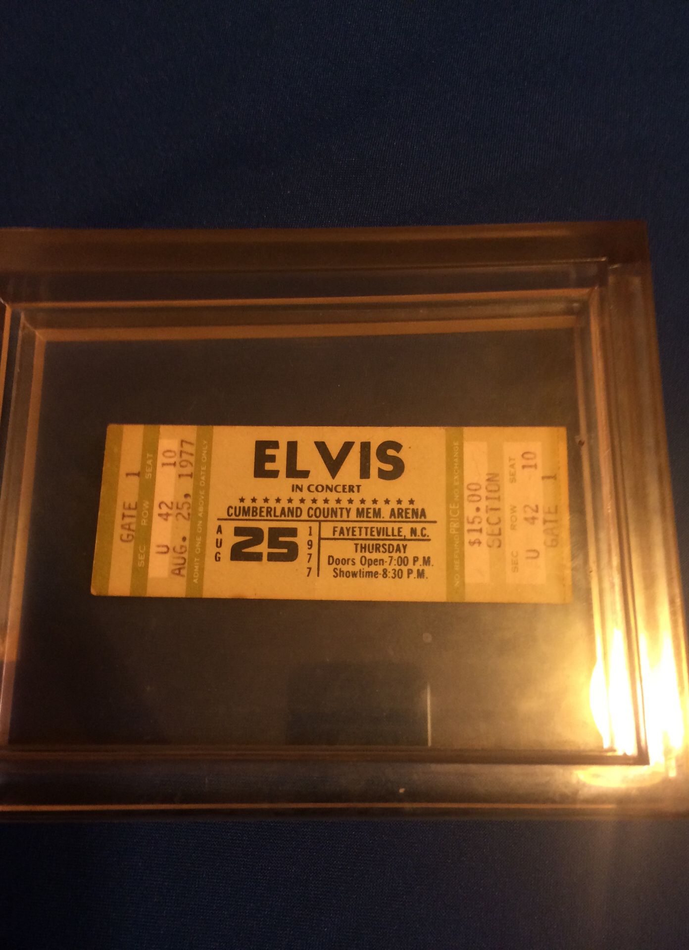 Concert ticket to see ELVIS
