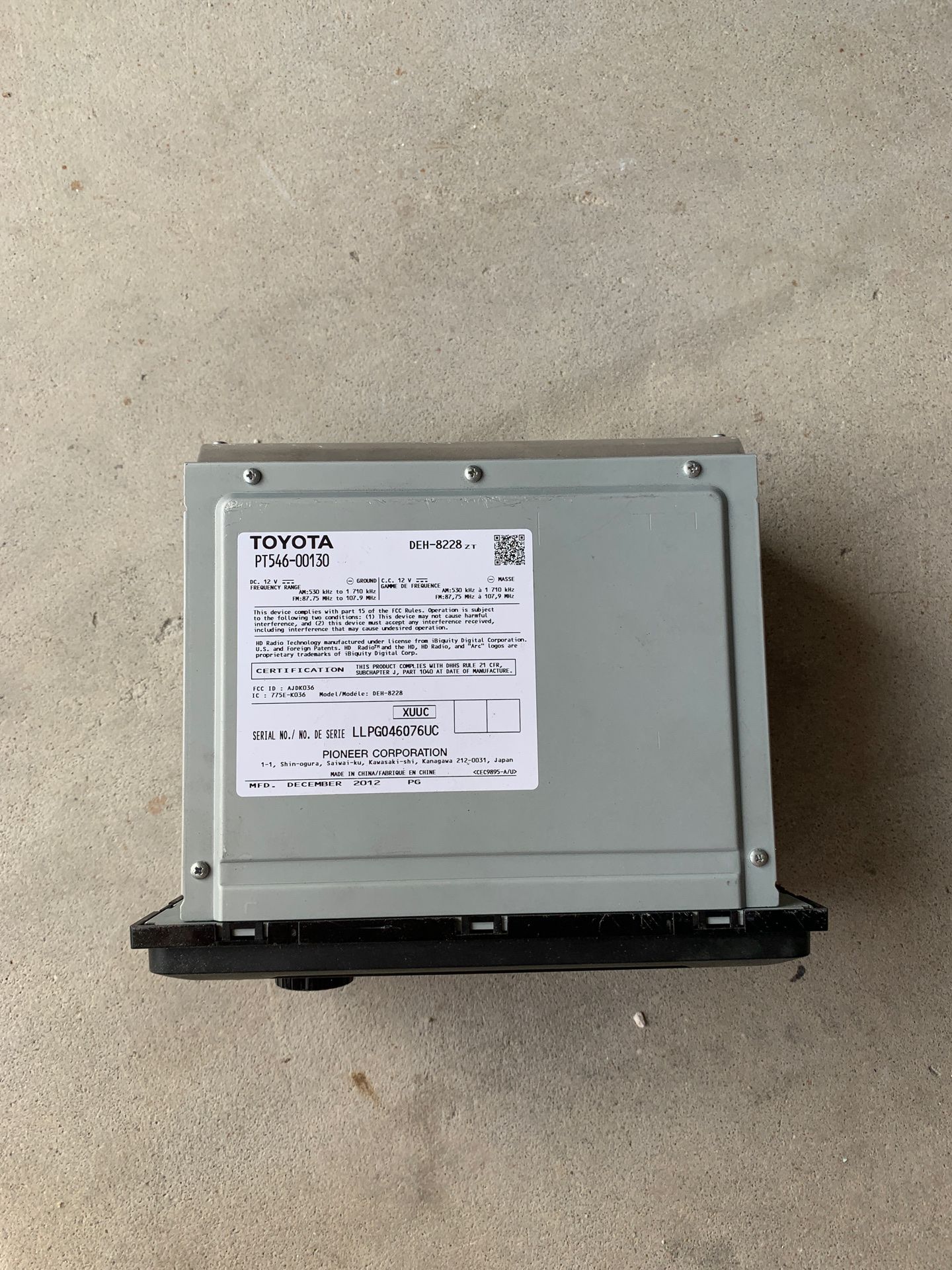 Original OEM Deck from 2012 Scion tC