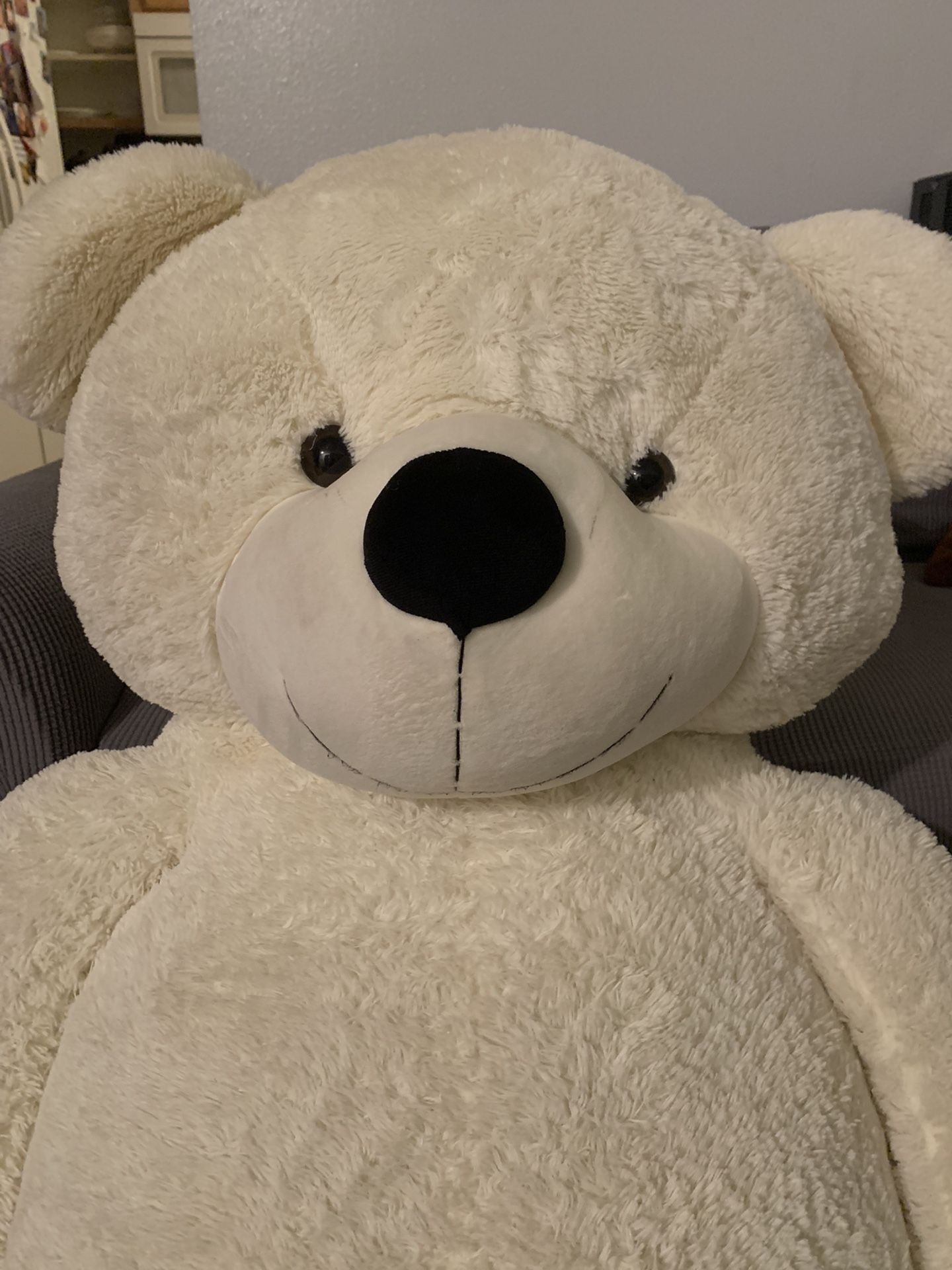 Giant White Stuffed Bear