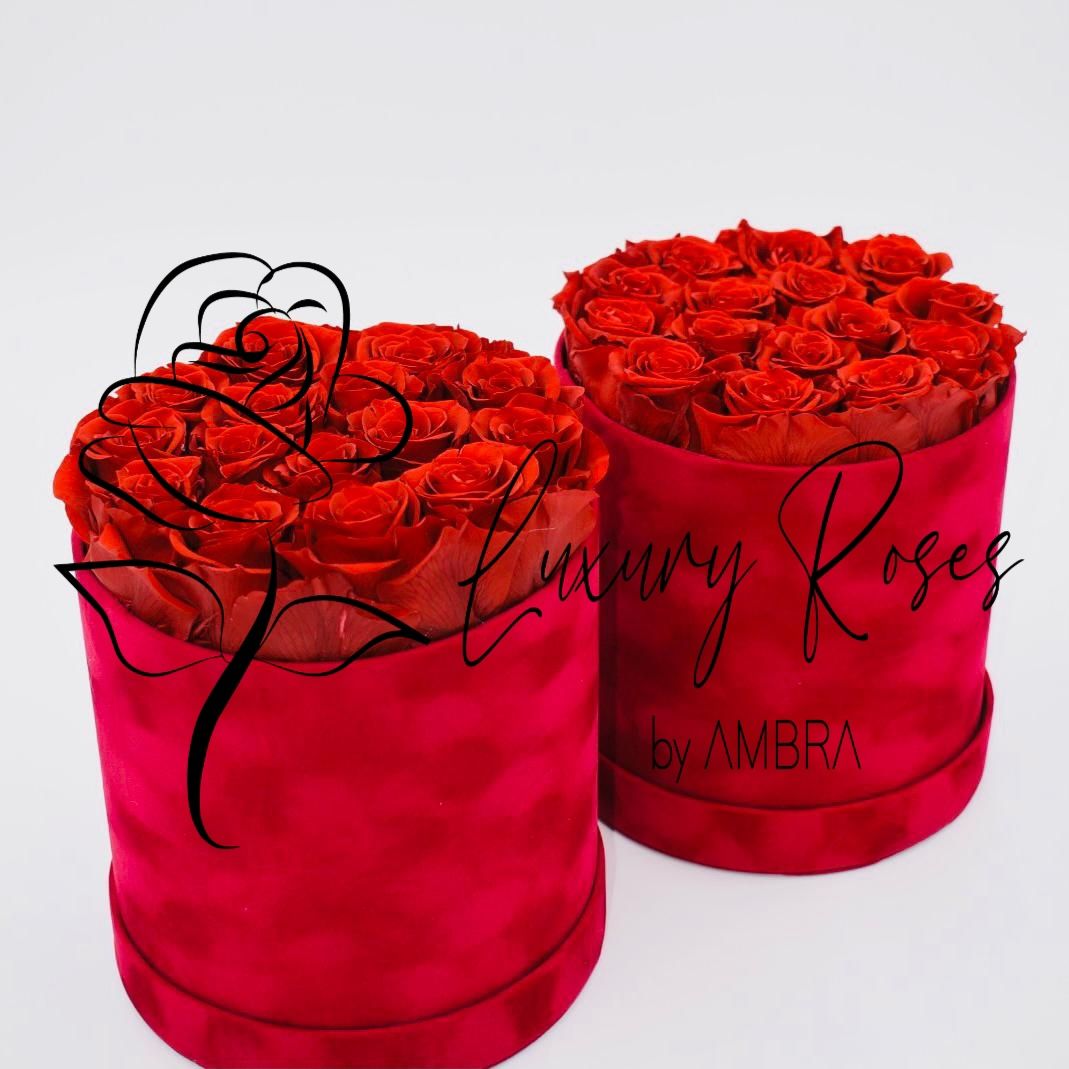 Red roses red velvet Box Eternal Box Roses bucket bouquet Gift Real Preserved Flowers Anniversary Birthday Present Luxury immortal roses