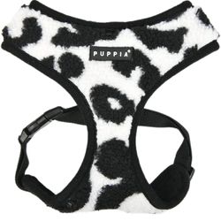 PUPPIA Serval Harness A (Over-The-Head), MEDIUM, Black/White, Spots design Thumbnail