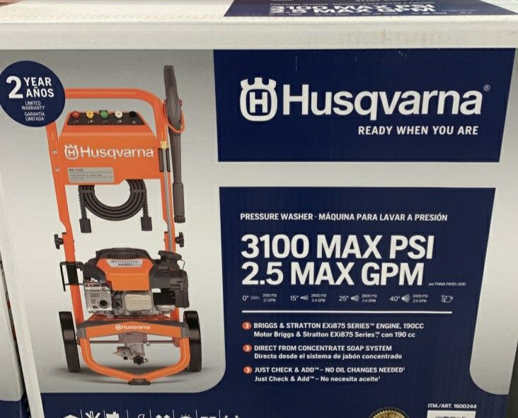 Husqvarna 3100PSI 2.5 GPM EXi875 Series (Briggs & Stratton) Gas