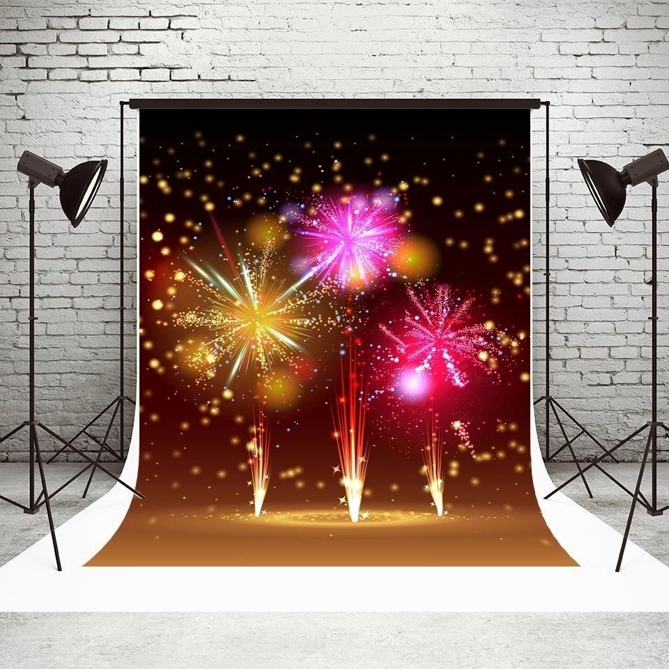 5x7ft Firework Backdrop for Photography New Year Background Photo Booth Props