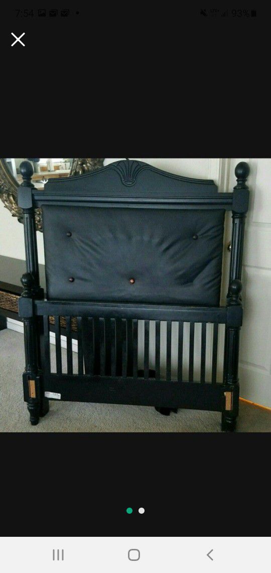 Twin Size Black Bed Frame 