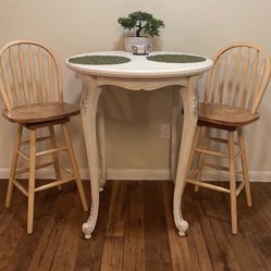 Bistro Table With Two Swivel Chairs  Thumbnail