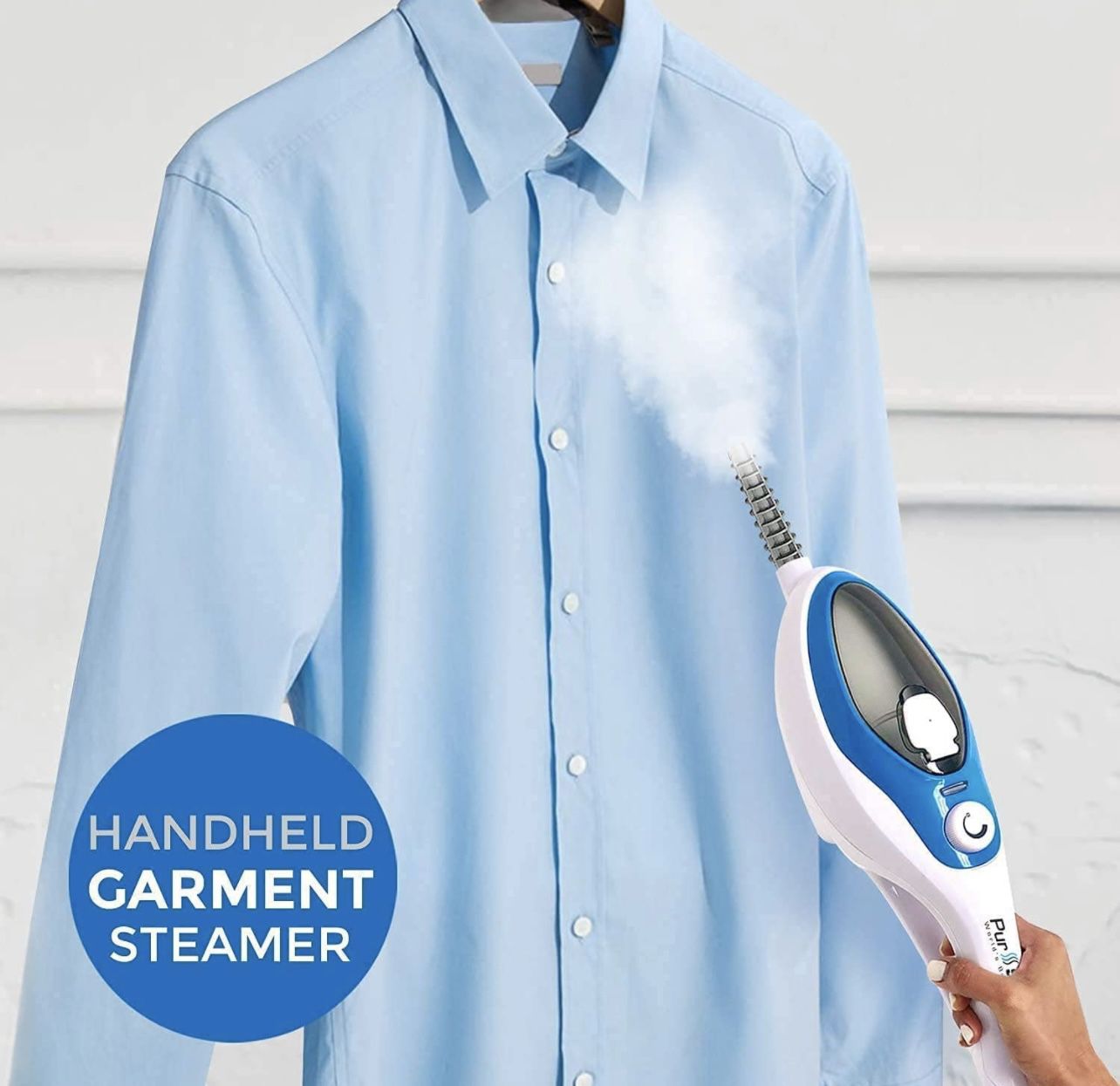 New PurSteam Steam Mop Cleaner 10-in-1 with Convenient Detachable Handheld Unit
