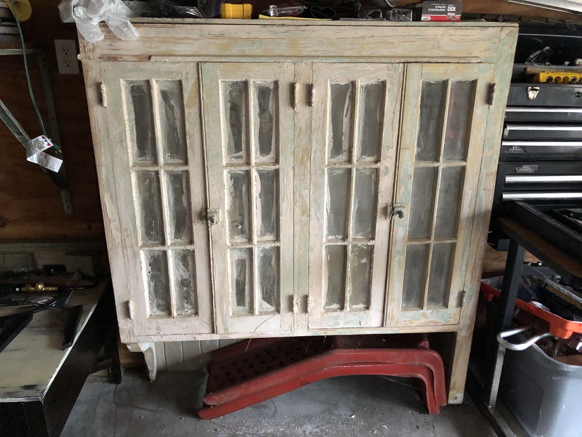 Chic shabby antique cabinet