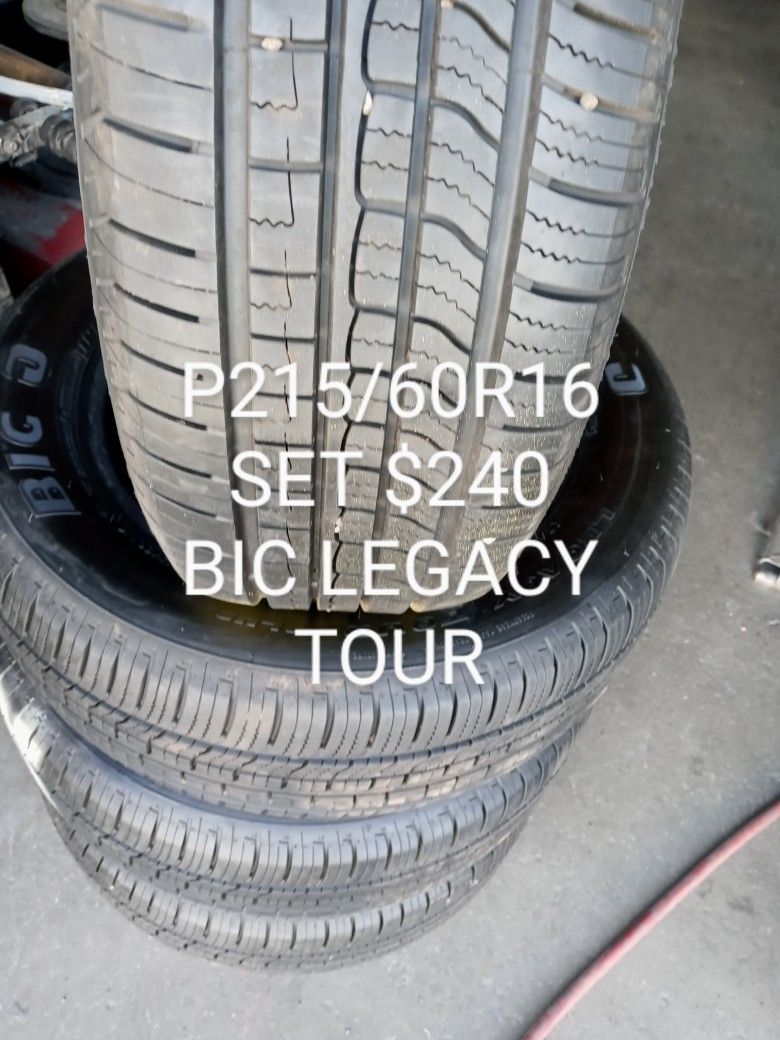BIC LEGACY TOUR P215/60R16 SET 89%100