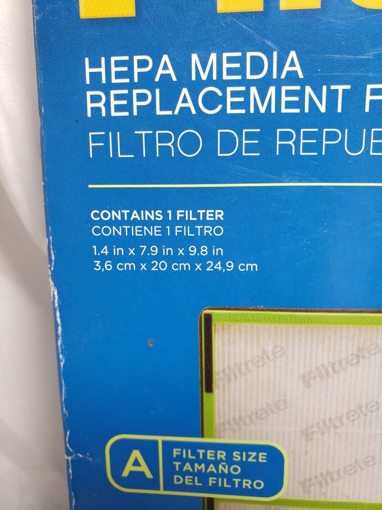 3M Filtrete Hepa Media replacement filter #0412564