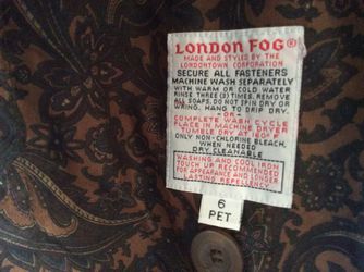 London Fog coat removable lining Thumbnail