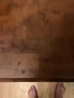 Old Butcher Block From The Late 1800 -early1900 18”x18” 91/2”thick 20”legs The Block Is Dovetailed Together $3500 OBO Thumbnail
