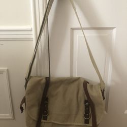 Rothco Vintage Canvas Explorer Shoulder Bag with Leather Accents Brown Thumbnail