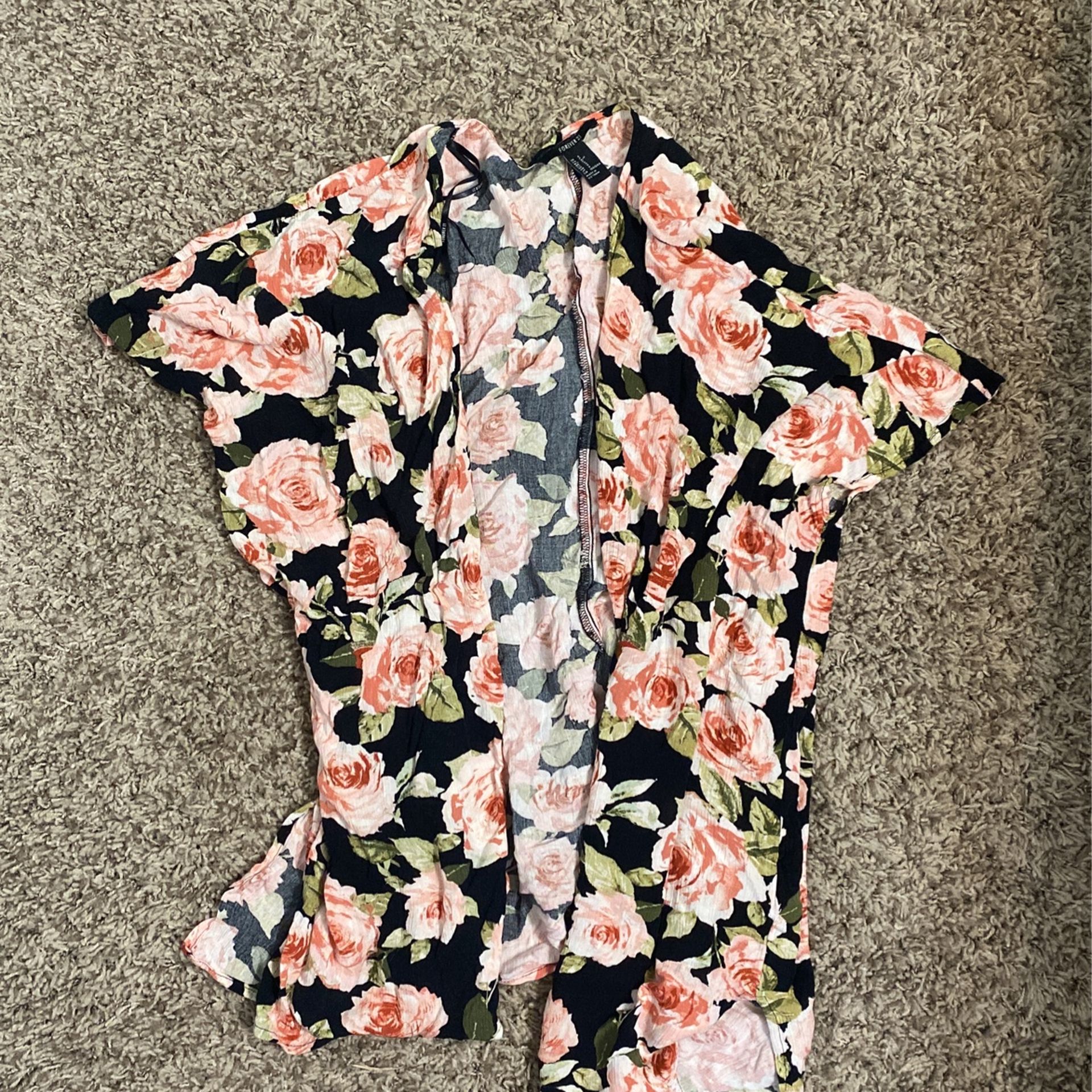 Flowy Open Front Cardigan - Forever 21, Size Small