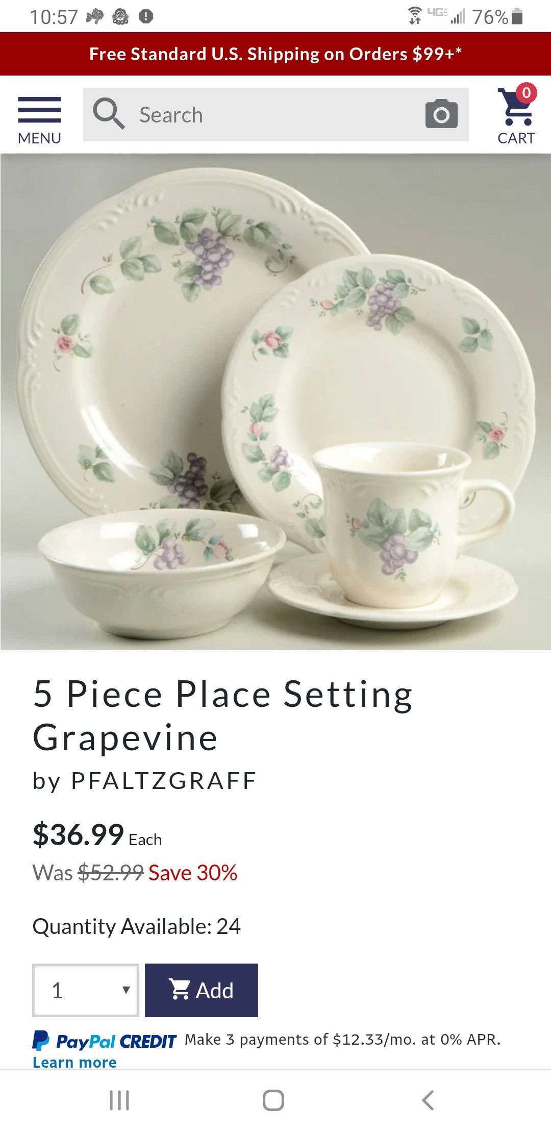Pfaltzgraff dishes